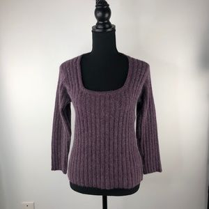 ARIZONA Jean Co. Vintage Sweater Plum Angora blend Sweater Large Fuzzy